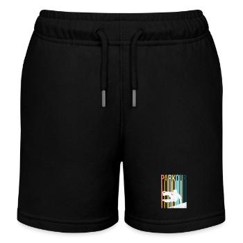 Parkour Retro - Kids Organic Sweat Shorts by Stanley/Stella - black - Front