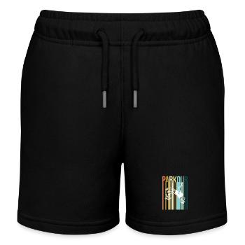 Parkour Rétro - Short de jogging enfant bio Stanley/Stella - noir - Devant