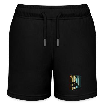 Parkour Retro - Kinder Organic Joggingshorts Mini Bolter von Stanley/Stella - Schwarz - Vorne