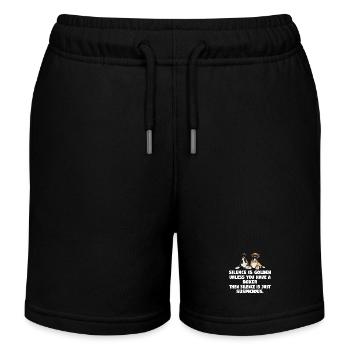 Boxerhund-Schweigen ist Gold, es sei denn, - Kinder Organic Joggingshorts Mini Bolter von Stanley/Stella - Schwarz - Vorne