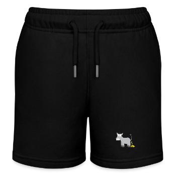 Children's motive donkey animal shirt gift idea gold donkey - Kids Organic Sweat Shorts by Stanley/Stella - black - Front