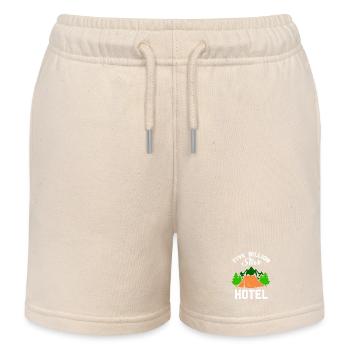 Camping Camping Campen Zelten Cadeau - Short de jogging enfant bio Stanley/Stella - écru doux - Devant