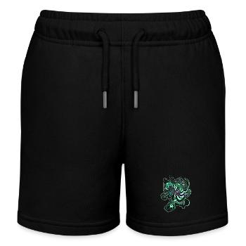 Carte de corail / Motif floral - Short de jogging enfant bio Stanley/Stella - noir - Devant