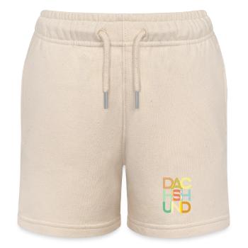 Teckel Chien Coloré - Short de jogging enfant bio Stanley/Stella - écru doux - Devant
