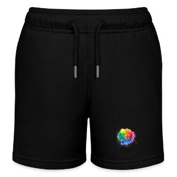 Pop der Farbgestaltung - Kinder Organic Joggingshorts Mini Bolter von Stanley/Stella - Schwarz - Vorne