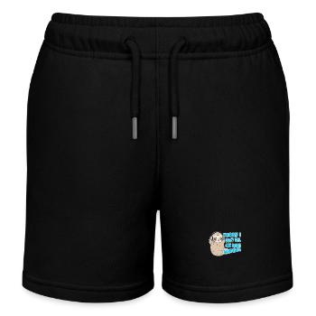 Sloth gift - Kids Organic Sweat Shorts by Stanley/Stella - black - Front