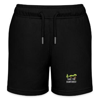 Save The Rainforest - Kids Organic Sweat Shorts by Stanley/Stella - black - Front