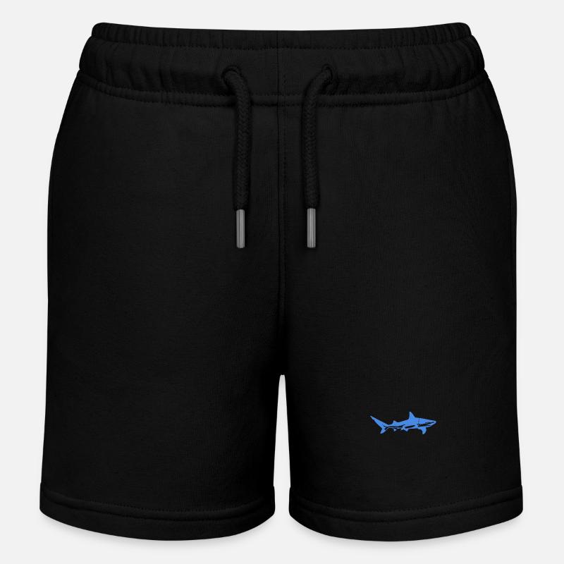 Requin bleu - Short de jogging enfant bio Stanley/Stella - noir