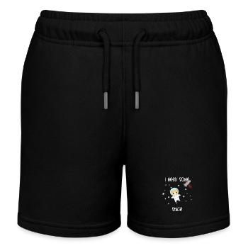 Chat scientifique - Short de jogging enfant bio Stanley/Stella - noir - Devant