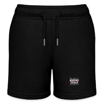 Hard enough to be an aerospace engineer - Kids Organic Sweat Shorts by Stanley/Stella - black - Front