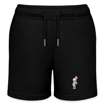 Halloween Skelett - Kinder Organic Joggingshorts Mini Bolter von Stanley/Stella - Schwarz - Vorne