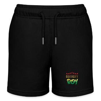 Happy Birthday - Kinder Organic Joggingshorts Mini Bolter von Stanley/Stella - Schwarz - Vorne