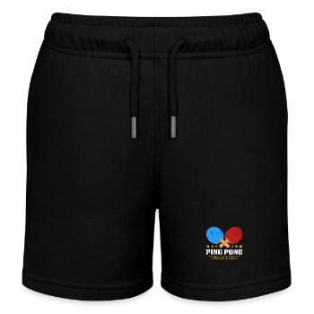 PingPong Meister Logo - Kinder Organic Joggingshorts Mini Bolter von Stanley/Stella - Schwarz - Vorne