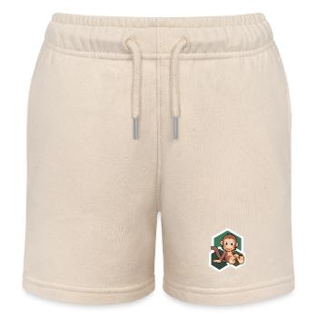 Süßes Äffchen - Kinder Organic Joggingshorts Mini Bolter von Stanley/Stella - Natur - Vorne