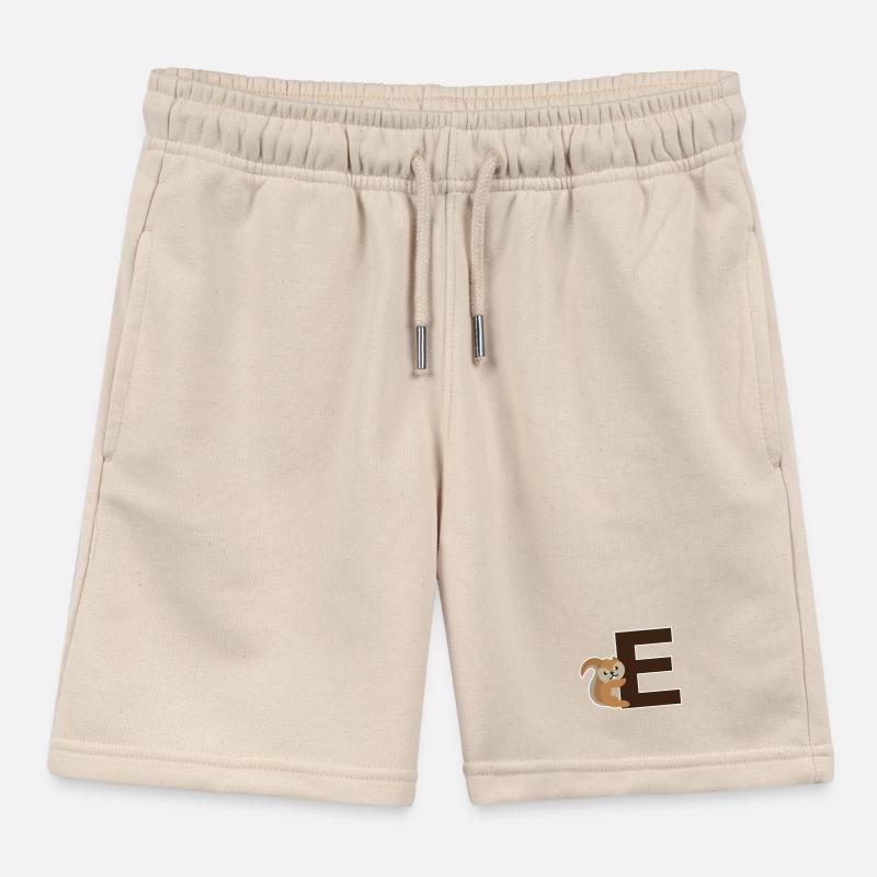 Ein E wie das Eichhörnchen das an dem E hängt Kinder Organic Joggingshorts Mini Bolter von Stanley/Stella