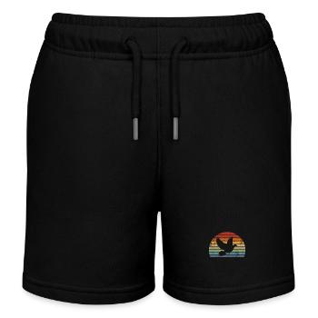 Rétro sourd - Short de jogging enfant bio Stanley/Stella - noir - Devant