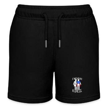 Ce n'était jamais une robe Superhero Girl Power - Short de jogging enfant bio Stanley/Stella - noir - Devant