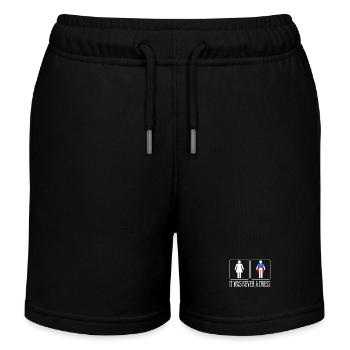It Was Never A Dress Superheldin Girl Frauen Power - Kinder Organic Joggingshorts Mini Bolter von Stanley/Stella - Schwarz - Vorne