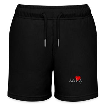 Bonn skyline heartbeat Bonn I love my Bonn - Kids Organic Sweat Shorts by Stanley/Stella - black - Front