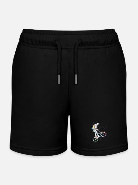 BMX Fahrrad / BMX Bike / BMX Freestyle - Sweatshorts barn ekologisk Stanley/Stella - svart