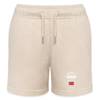Ich brauche keine Therapie Norwegen Spruch - Kinder Organic Joggingshorts Mini Bolter von Stanley/Stella - Natur - Vorne