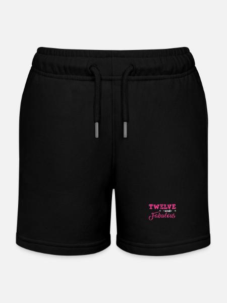 12e anniversaire - Short de jogging enfant bio Stanley/Stella - noir