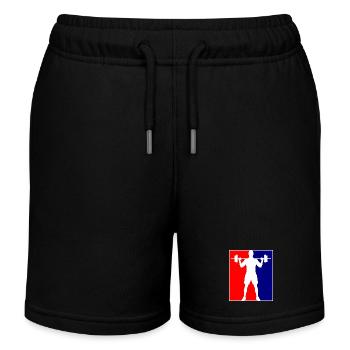 Bodybuilder Fitness Logo - Short de jogging enfant bio Stanley/Stella - noir - Devant