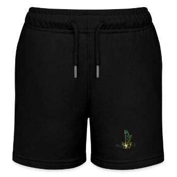 Keltische Harfe mit keltischem Knoten und Blumen mit Vogel - Kinder Organic Joggingshorts Mini Bolter von Stanley/Stella - Schwarz - Vorne