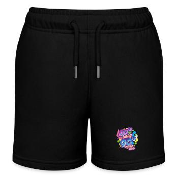 80er Jahre 90er Jahre - Kinder Organic Joggingshorts Mini Bolter von Stanley/Stella - Schwarz - Vorne