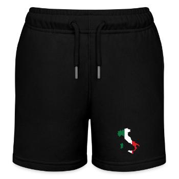 Italien Flagge Landkarte - Kinder Organic Joggingshorts Mini Bolter von Stanley/Stella - Schwarz - Vorne