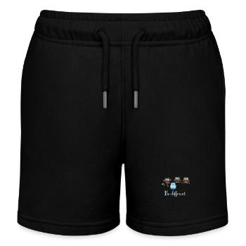 Be Different Eule - Kinder Organic Joggingshorts Mini Bolter von Stanley/Stella - Schwarz - Vorne