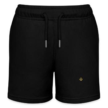 Franc-maçon Symbole Angle Boussole Or Franc-Maçonnerie - Short de jogging enfant bio Stanley/Stella - noir - Devant