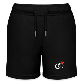 Ehering Heirat Ring Verlobung - Kinder Organic Joggingshorts Mini Bolter von Stanley/Stella - Schwarz - Vorne