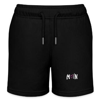 Moin Herz Anker Plattdeutsch - Kinder Organic Joggingshorts Mini Bolter von Stanley/Stella - Schwarz - Vorne