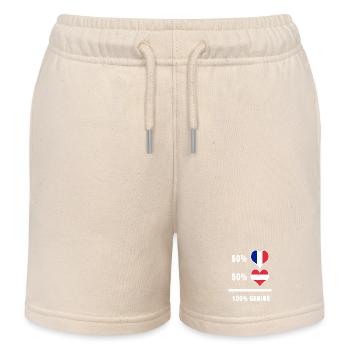 France and Austria Ingenious / Gift - Kids Organic Sweat Shorts by Stanley/Stella - soft Ecru - Front