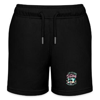 Nähen - Kinder Organic Joggingshorts Mini Bolter von Stanley/Stella - Schwarz - Vorne