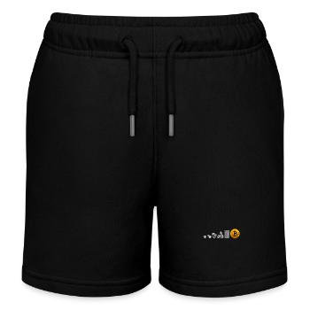 Evolution Of Money Geld Bitcoin Plan B Crypto - Kids Organic Sweat Shorts by Stanley/Stella - black - Front