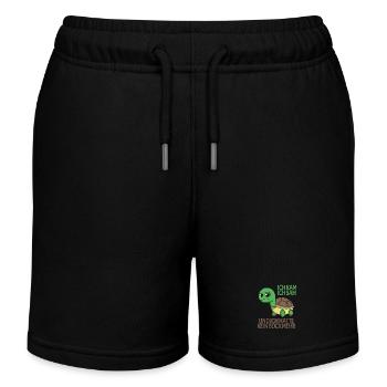 Schildkröte Kein Bock lustiger Spruch - Kinder Organic Joggingshorts Mini Bolter von Stanley/Stella - Schwarz - Vorne