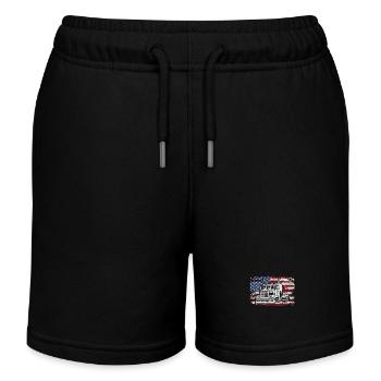 LKW USA Flagge LKW-Fahrer - Kinder Organic Joggingshorts Mini Bolter von Stanley/Stella - Schwarz - Vorne