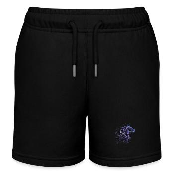 Pferde Gepunktet Pferd Reiten Reiterin Geschenk - Kinder Organic Joggingshorts Mini Bolter von Stanley/Stella - Schwarz - Vorne