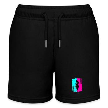 Samurai Silhouette Japan Krieger Schwarz Kunst - Kinder Organic Joggingshorts Mini Bolter von Stanley/Stella - Schwarz - Vorne