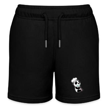Boiling Baby Panda - Kids Organic Sweat Shorts by Stanley/Stella - black - Front