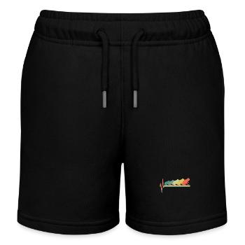 Frosch Amphibie Herzschlag Vintage - Kinder Organic Joggingshorts Mini Bolter von Stanley/Stella - Schwarz - Vorne