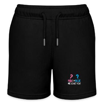 Gender Reveal Party - Kinder Organic Joggingshorts Mini Bolter von Stanley/Stella - Schwarz - Vorne