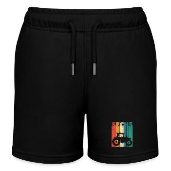 Traktor Sechs Jahre 6. Geburtstag Geschenk Retro - Kinder Organic Joggingshorts Mini Bolter von Stanley/Stella - Schwarz - Vorne