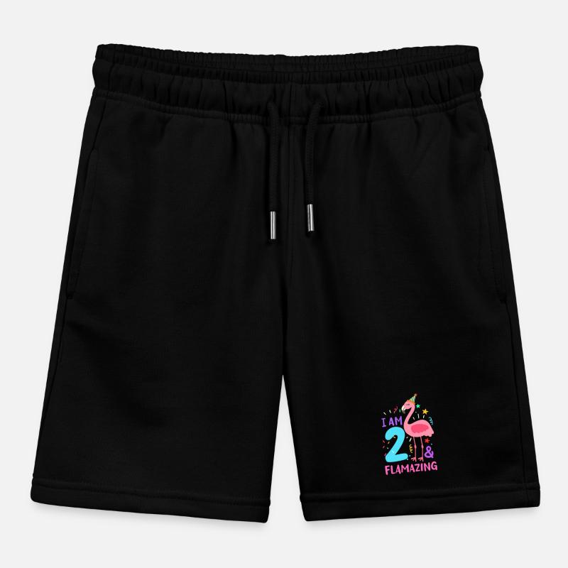 2. Geburtstag Flamingo Kinder Organic Joggingshorts Mini Bolter von Stanley/Stella