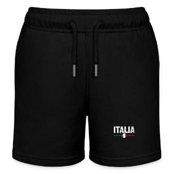 Italien Flagge Italienisch - Kinder Organic Joggingshorts Mini Bolter von Stanley/Stella - Schwarz - Vorne
