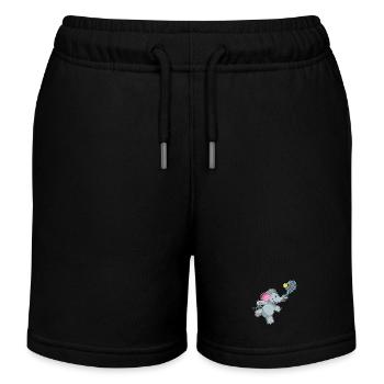 Raquette de tennis éléphant - Short de jogging enfant bio Stanley/Stella - noir - Devant