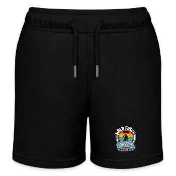 Pirat 6. Geburtstag Kinder - Kinder Organic Joggingshorts Mini Bolter von Stanley/Stella - Schwarz - Vorne
