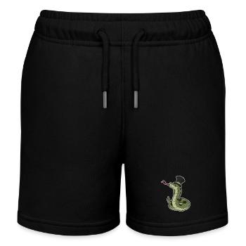 Schlange Gentleman Zylinder - Kinder Organic Joggingshorts Mini Bolter von Stanley/Stella - Schwarz - Vorne